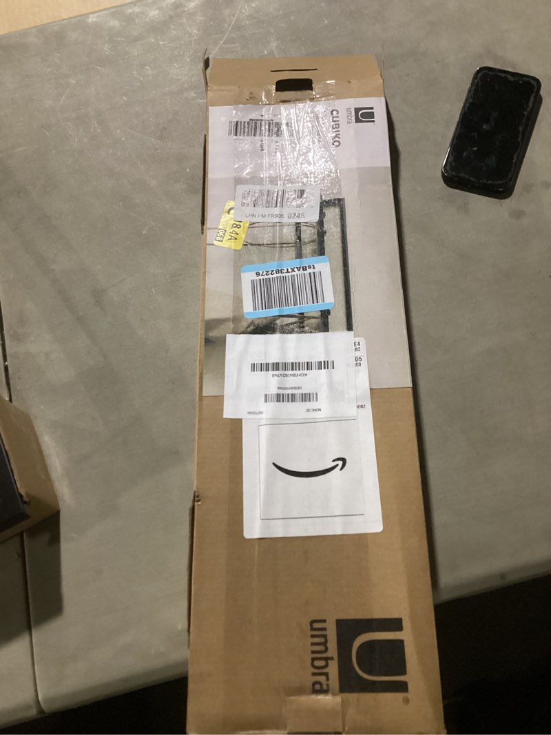 Condition photo showing Good Condition for Umbra Cubiko Wall Mounted Modern, Sleek, Space-Saving Hanger with Retractable Hooks to Hang Coats, Scarves, Purses and More, 5, Black