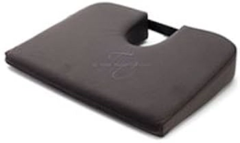 tush cush home office orthopedic large computer ergonomic seat cushion original - black velour fabric