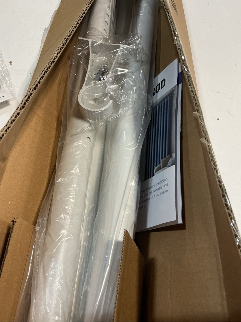 Condition photo showing Good Condition for ZOCONE Tension Curtain Rod 51-168In(4-14Ft),No Drill Curtain Rods for Window Outdoor Patio,Adjustable Shower Curtain Rod for Bathroom Renter Friendly,Heavy Duty Extra Long Tension Rod Never Rust,White White 51-168 Inches