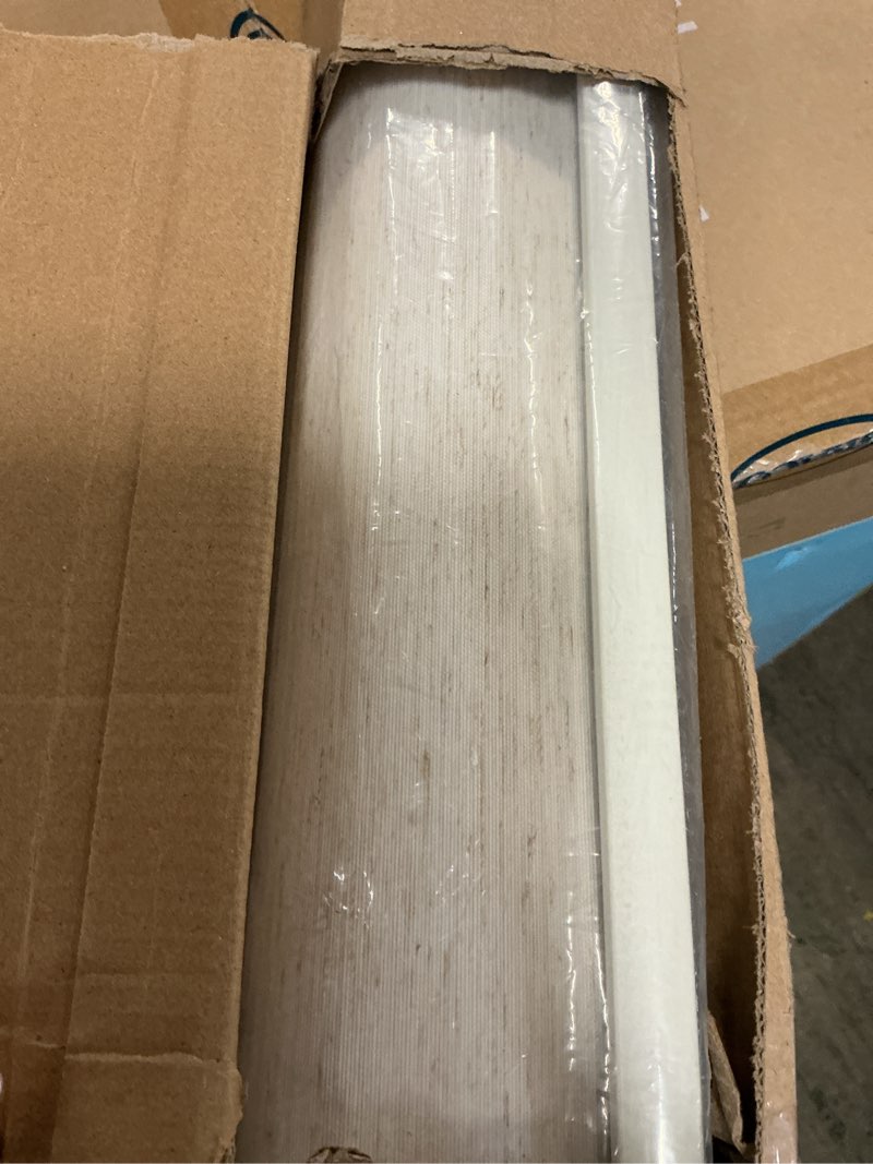 Condition photo showing Good Condition for Joydeco Linen Zebra Blinds for Windows, Cordless Privacy Light Filtering Dual Layer Window Shades, Free-Stop Roller Blinds for Home, 56” W x 72” H Linen 56"W x 72"H