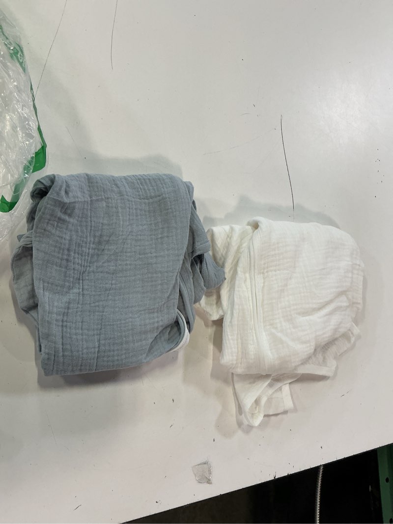 Condition photo showing Good Condition for bstoppt 2 pack baby sleep sack 18-24 months 100% organic cotton muslin baby sleeping bag 2-way zipper wearable blankets tog 0.3 (white & light gray, x-large) white & light gray x-large
