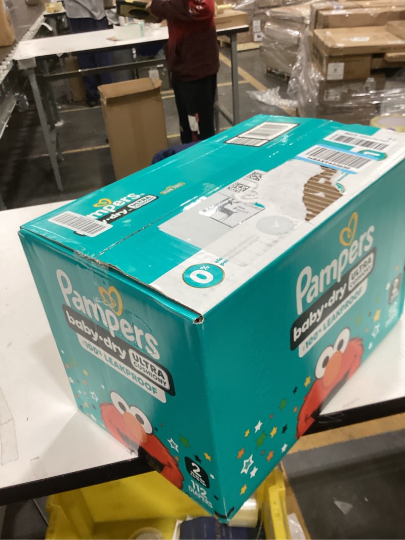 Condition photo showing New/Like New for Pampers Diapers - Baby Dry - Size 2, 112 Count, Absorbent Disposable Infant Diaper (Packaging May Vary) Size 2 112