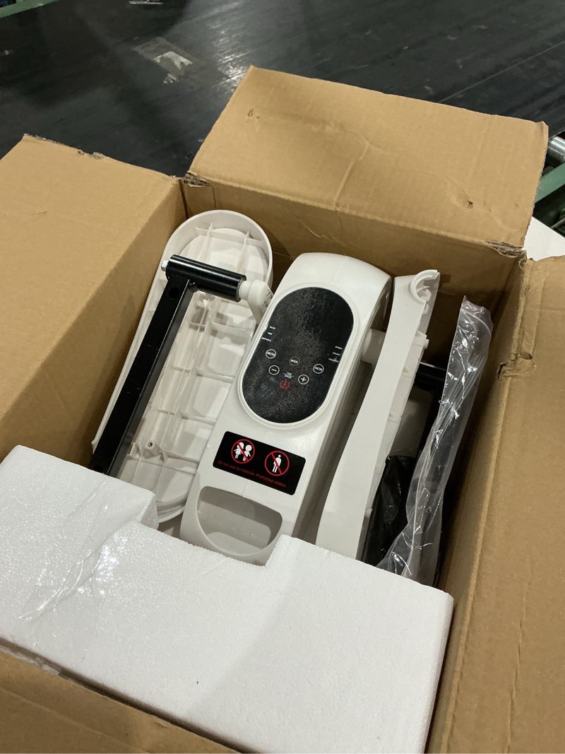 Condition photo showing Good Condition for damkee under desk elliptical exercise machine, electric ellipse leg exerciser as seen on tv, 15 speeds foot exerciser while sitting for seniors, portable seated pedal exerciser for home office, gifts white