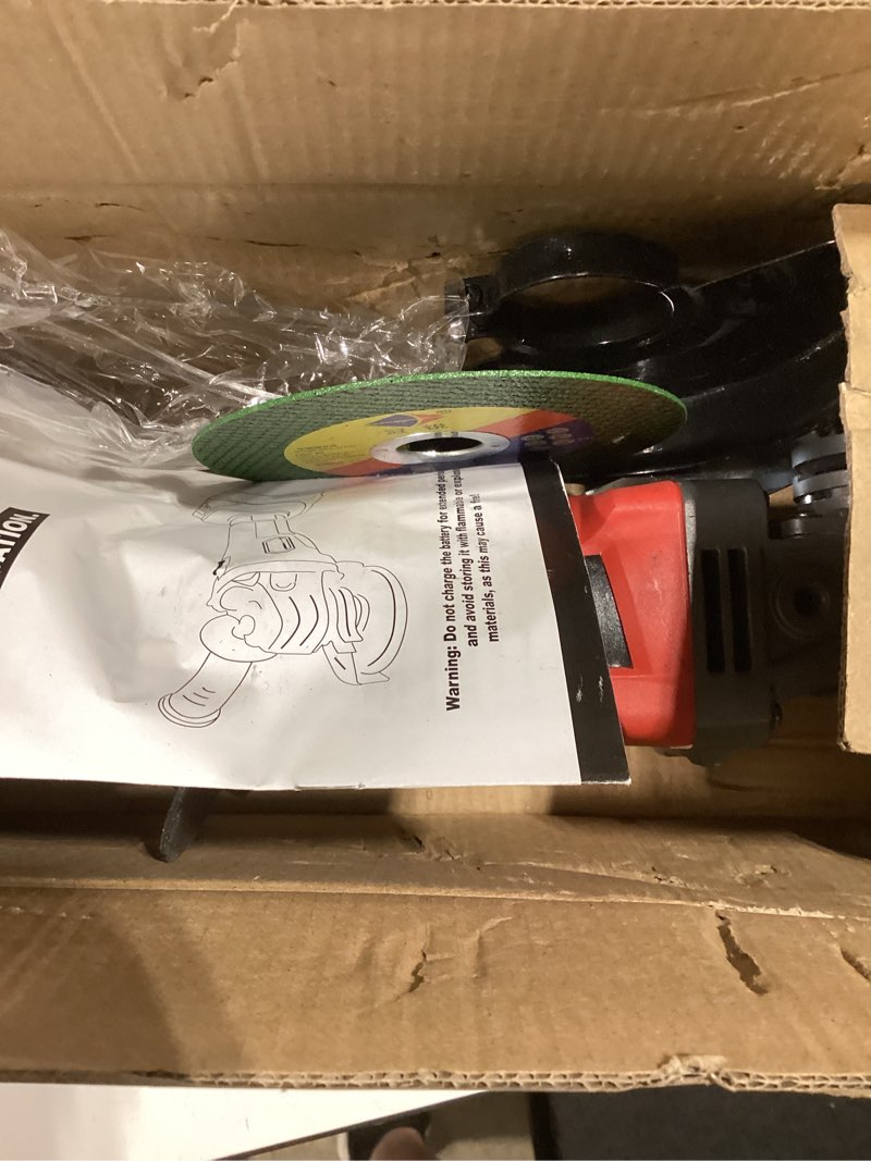 Condition photo showing Good Condition for cordless angle grinder compatible with milwaukee 18v battery, 4-1/2" brushless grinder, 18v grinder for cutting, griding, polishing (no battery) (10000 rpm) red