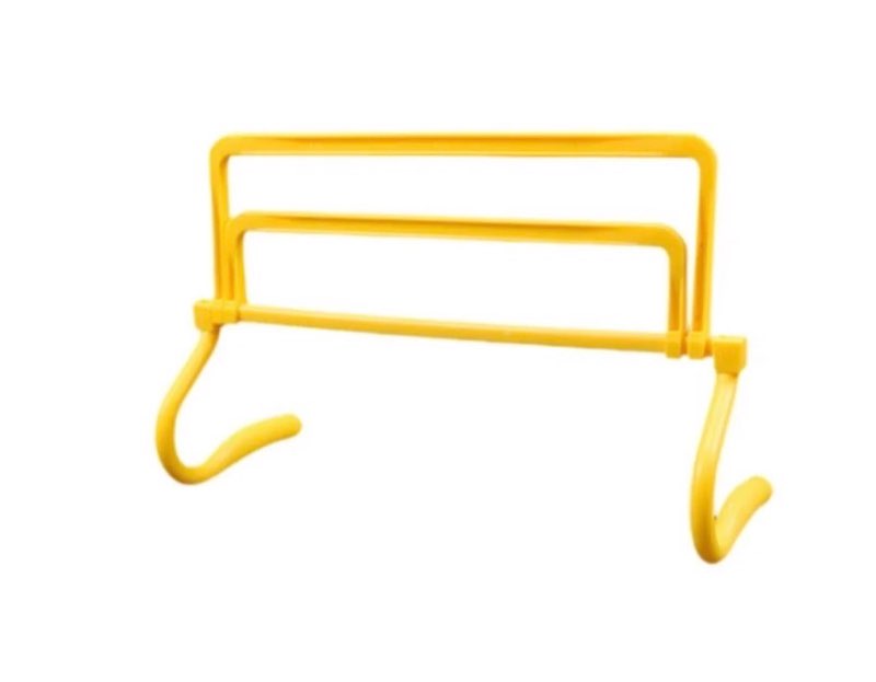 Dualoai Speed Agility Hurdle Jumping Bar Set Speed Ladders Adjustable Height for Jumping yellow
