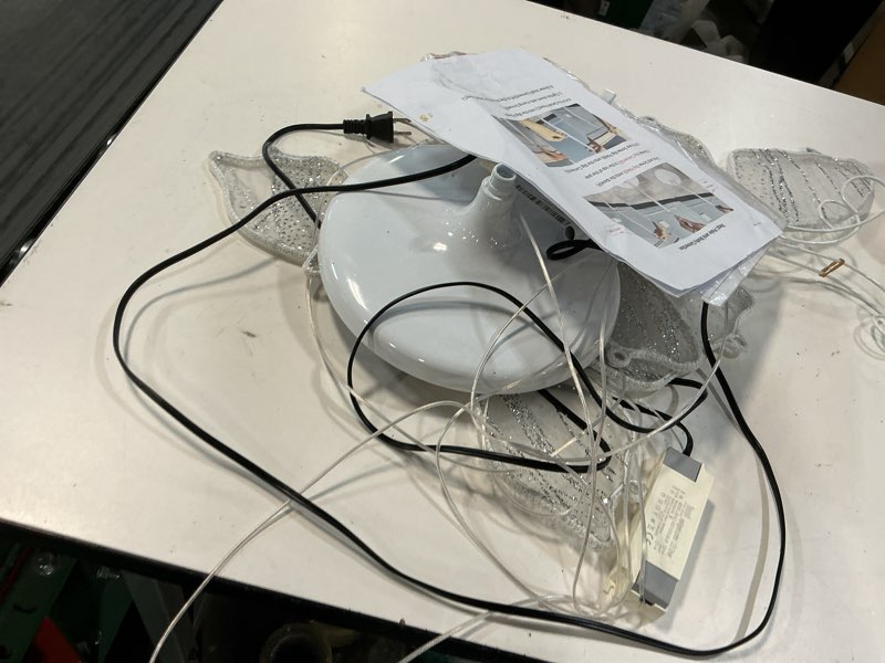 Condition photo showing As Is for wedding butterfly dimmable floor lamp: led butterflies light with remote control - white & warm lights butterfly prop for birthday party decoration - baby shower bridal shower home decor (11.8 in, 2) 11.8 inches 2.0