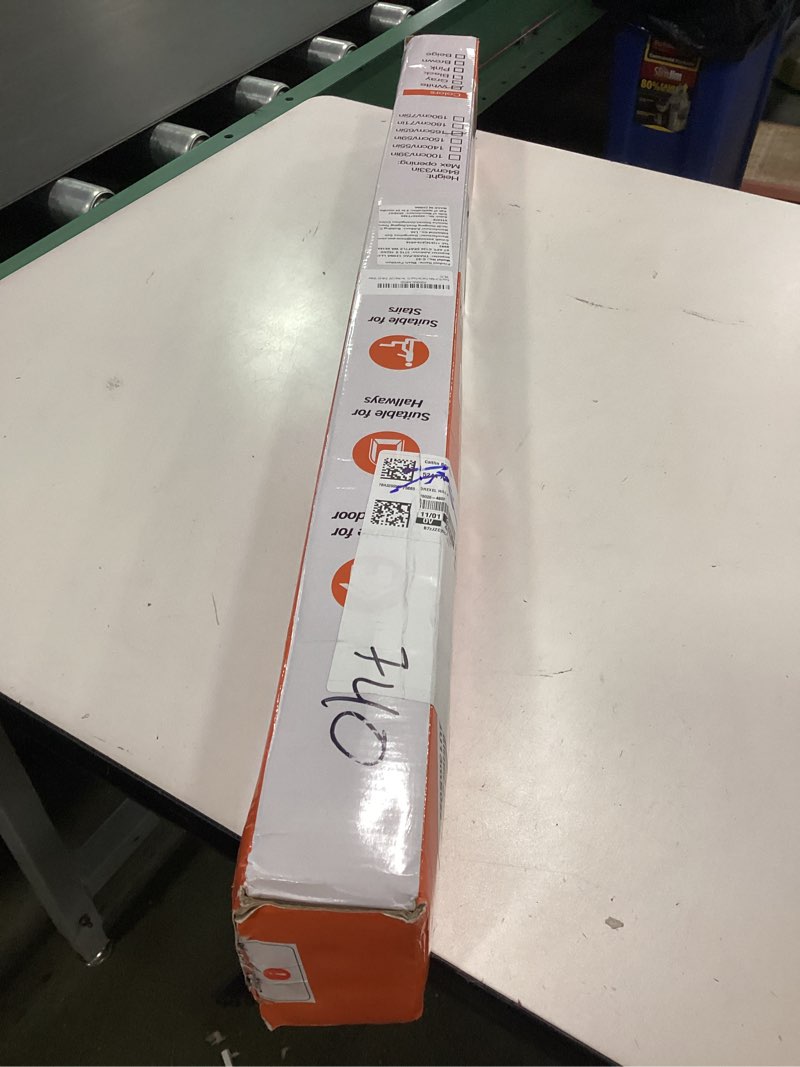 Condition photo showing Good Condition for Extra Wide Baby Gate for Large Openings Retractable Baby Gates Indoor Outdoor Extra Long Dog Gate for Doorway Stair Gates for Kids or Pets Extra Large Dog Gate for Stairs White (33" Tall x 65" Wide)