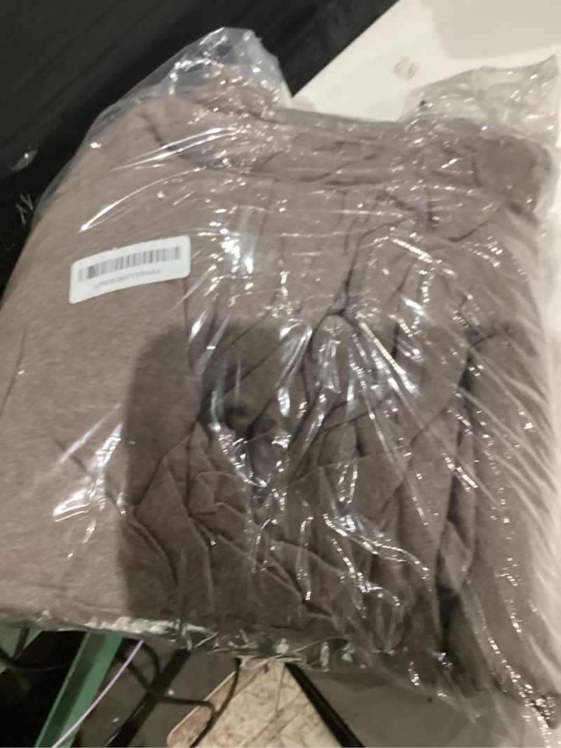 Condition photo showing Good Condition for pure era jersey knit duvet cover set 100% t-shirt cotton super soft comfy 3pc bedding set with zipper closure (heather brown, king) heather brown (no comforter) king