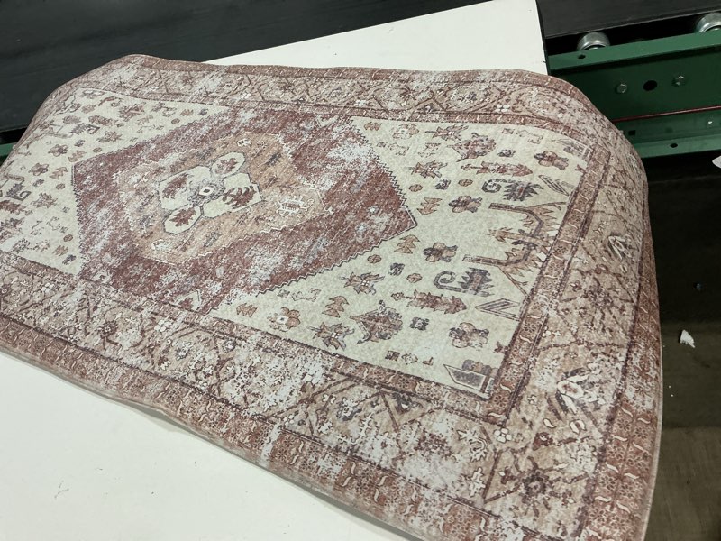 Condition photo showing Good Condition for kimode anti fatigue kitchen mats for floor  1 piece 20” x40”  khaki boho distressed kitchen rugs, non slip waterproof kitchen floor mat, comfort foam standing mat for sink laundry office desk