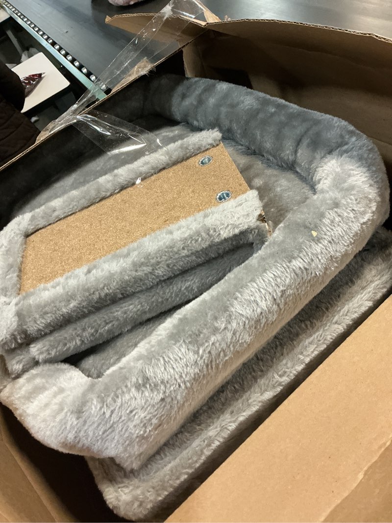 Condition photo showing As Is for SYANDLVY Small Cat Tree for Indoor Cats, Cat Tower with Scratching Post, Modern Activity House for Large Cats, Condo with Board, Kittens Cave (Light Grey)