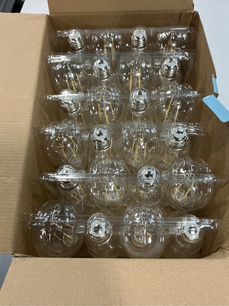 Condition photo showing New/Like New for dimmable vintage led edison bulb 60w equivalent, 6w 750lumens edison light bulbs 5000k daylight white, st58 antique led filament bulb cri 90+, e26 medium base, clear glass, pack of 24 daylight 24 count (pack of 1)