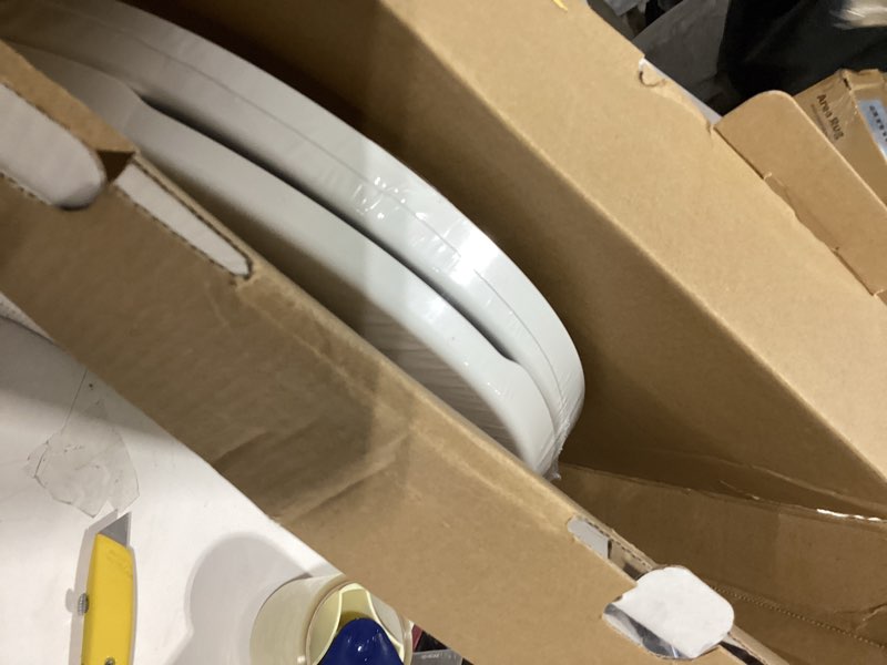 Condition photo showing New/Like New for elongated toilet seat, 18.5” soft/slow close oval (oblong) toilet seat for elongated toilets, no-slam quiet-close lid, easy-to-install & clean, durable never-loosen white plastic seat white elongated(oval)