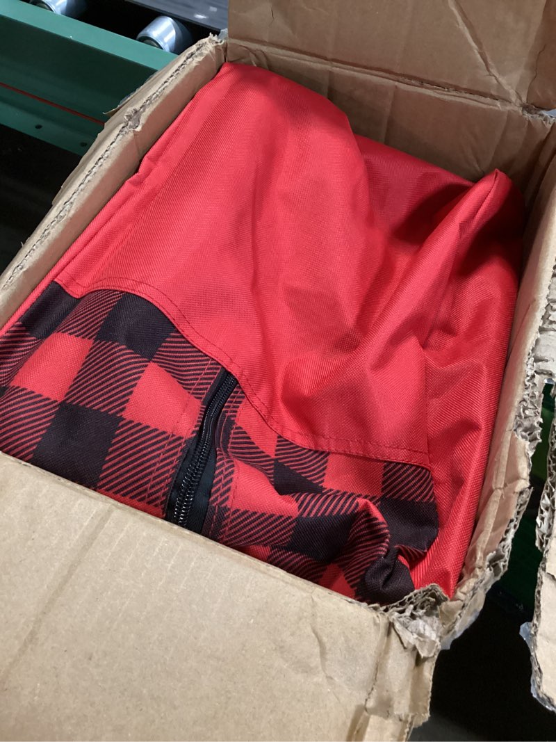 Condition photo showing As Is for Heated Double Camping Chair, Padded Camping Couch with 3 Heat Levels and 4 Heating Zones, Oversized Camp Loveseat Support 800lbs for Soccer Games, Tailgating, RV Travel, Beach Days?Not Battery? Red Heated Model Non-Battery