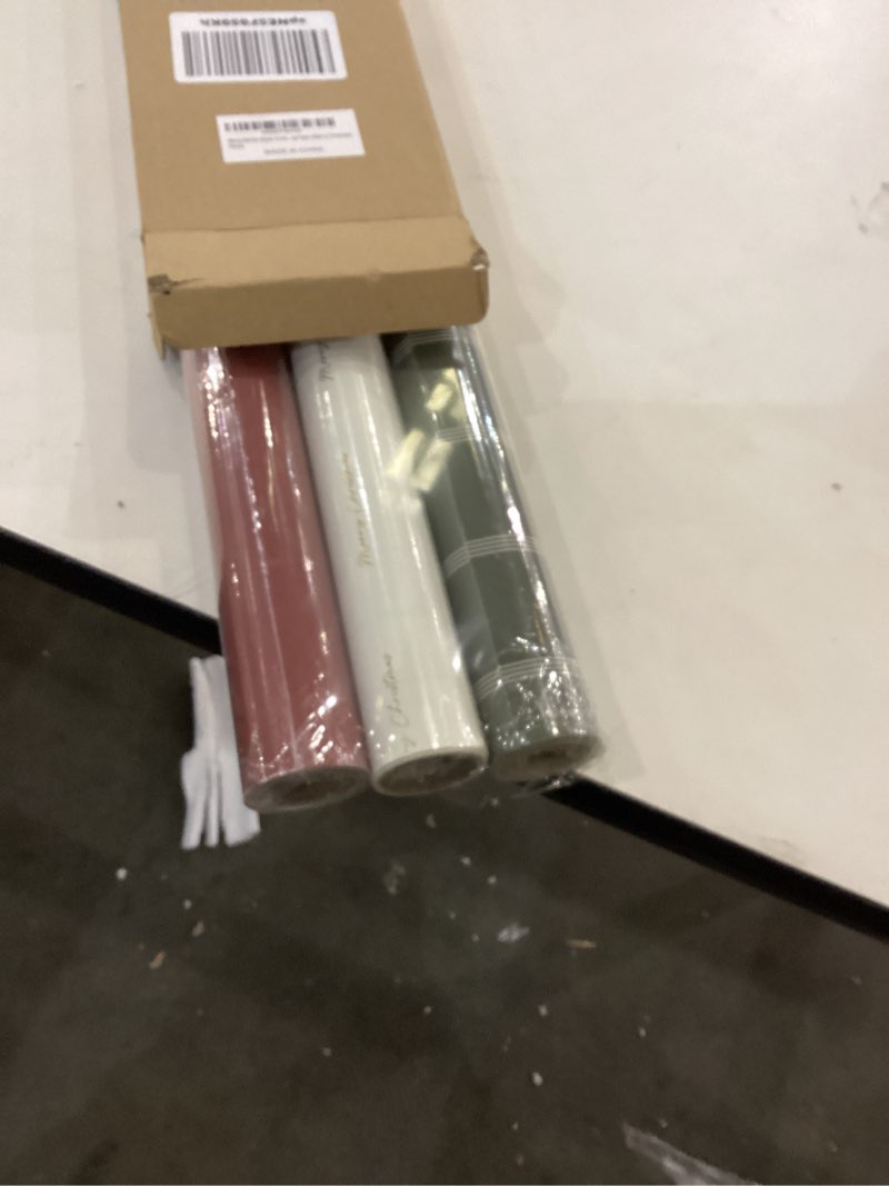 Condition photo showing New/Like New for Merry Market Christmas Wrapping Paper Rolls, Premium Matte Gift Wrap, 30” x 168” Large Roll, Gold-Foil Plaid Design, Holiday Gift Wrapping Merry Christmas