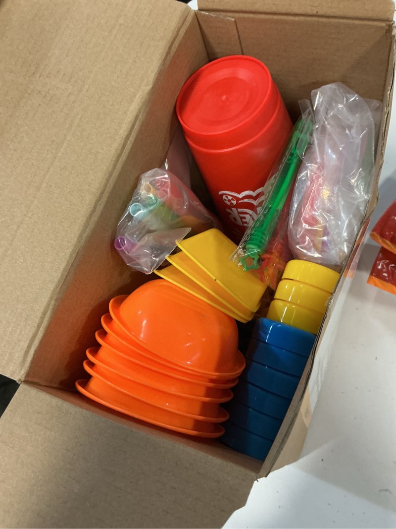 Condition photo showing Good Condition for honeydak 6 set beach party favors summer pool mesh drawstring bag tumbler cups beach ball shovels bulk for pool games birthday party decor summer gifts