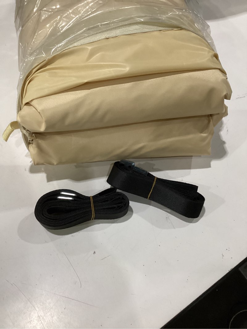 Condition photo showing As Is for sihaian sun shade sail 14'x26' waterproof rectangle double-rope shade sail 500d heavy duty uv block sunshade canopy for backyards, patios, gardens, outdoor activities and facility beige beige 14'x26'