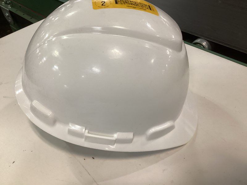 Condition photo showing As Is for 3M Quick Adjusting Ratchet Type I Class G E White Hard Hat