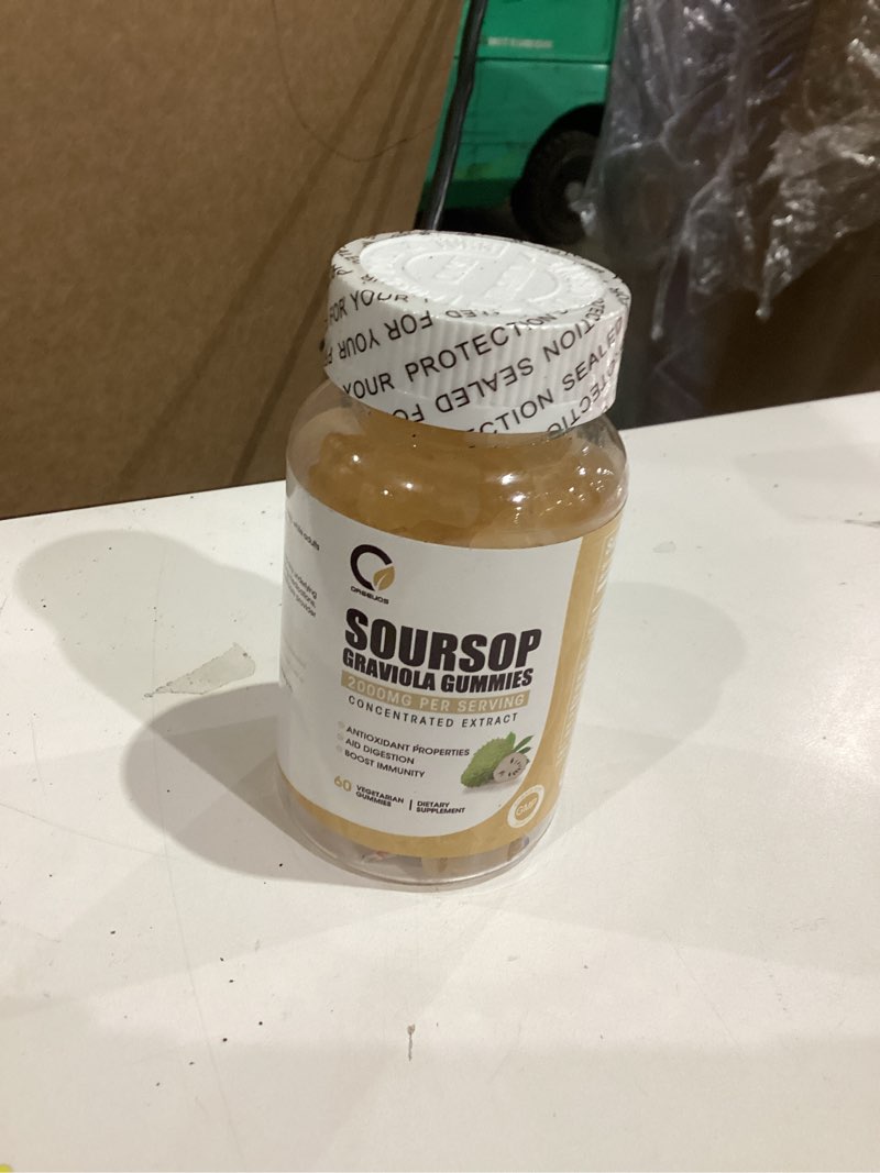 ORGEUOS Soursop Graviola Gummies - Organic Soursop Leaves & Fruit Extract - Digestive Aid, Immune Su