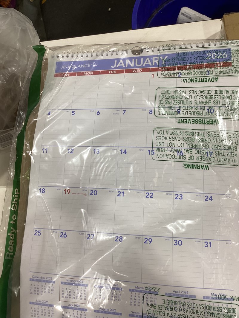 Condition photo showing Good Condition for AT-A-GLANCE 2026 Wall Calendar, 12" x 17", Medium Tall (PM22826) 2026 New Edition 12"W x 17"H
