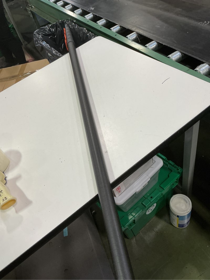 Condition photo showing As Is for Carbon Fiber Christmas Light Pole Hanger Tool, Extendable 4.7-24 FT High Reach Telescoping Pole with Hook for Roof, Gutter, Tree, Holiday Light Decor, Indoor Outdoor Use with Utility Hooks 24 feet