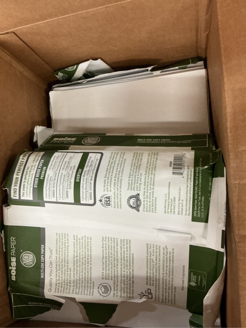 Condition photo showing Good Condition for boise x-9 multi-use printer & copy paper, 10 reams, white, letter (8.5in x 11in), 5000 sheets per case, 20 lb, 92 brightness