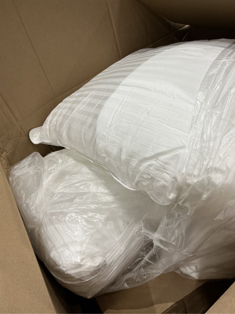 Condition photo showing As Is for beckham hotel collection bed pillows king size set of 2 - down alternative pillow for back, stomach or side sleepers