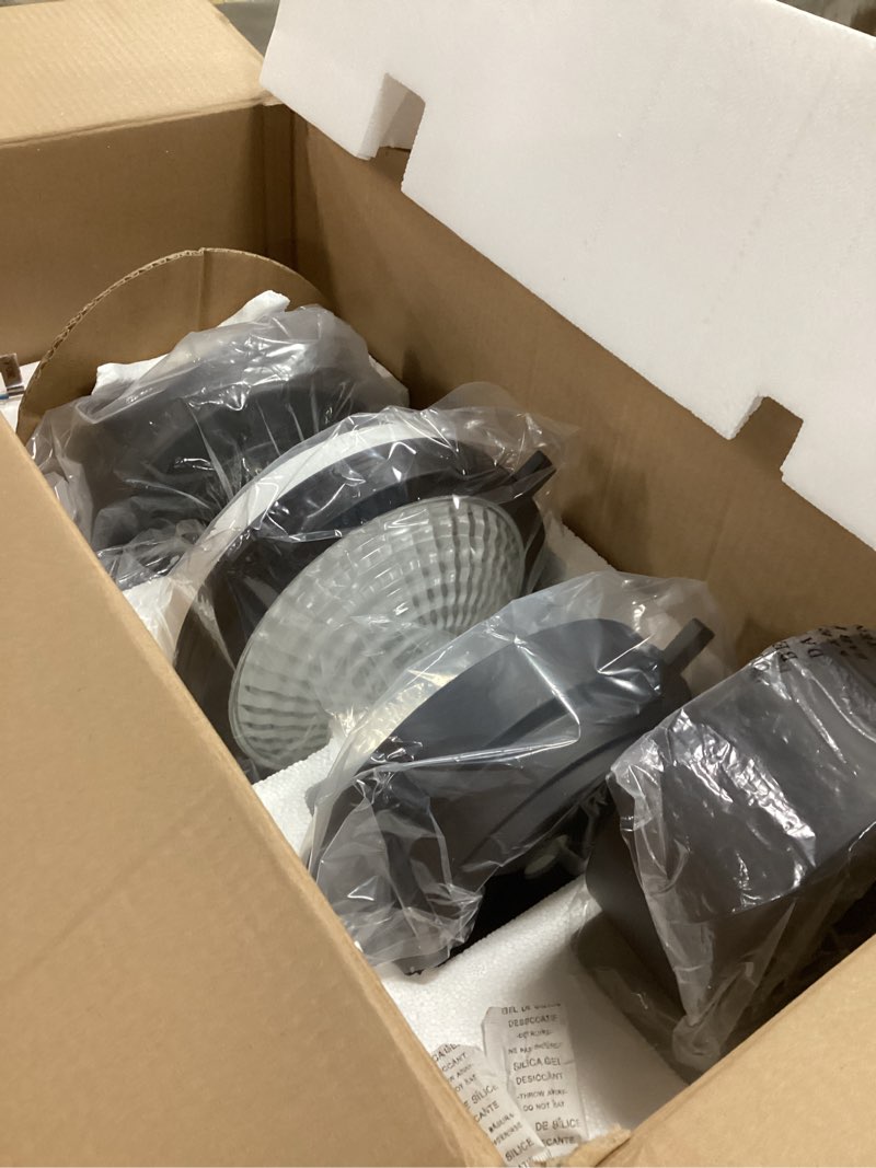 Condition photo showing Good Condition for 52 Inch Farmhouse Ceiling Fan with Light and Remote Control, Forged Metal Light Kit with Crystal Prismatic Glass, 3CCT Dimmable, 6 Speed Reversible, Dark Bronze, Indoor/Outdoor 52 inch - Black Bronze