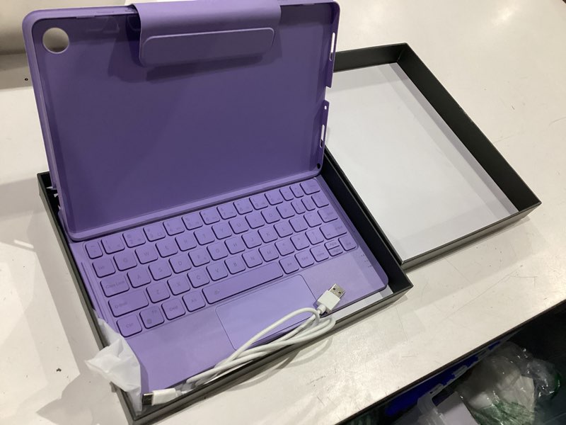 Condition photo showing Good Condition for dexnor for samsung galaxy tab a9+ plus case with keyboard, ultra-light magnetic folio keyboard cover with multi-touch trackpad backlit stylus holder for 11" samsung galaxy tab a9+ plus (2023), purple purple tab a9+ plus