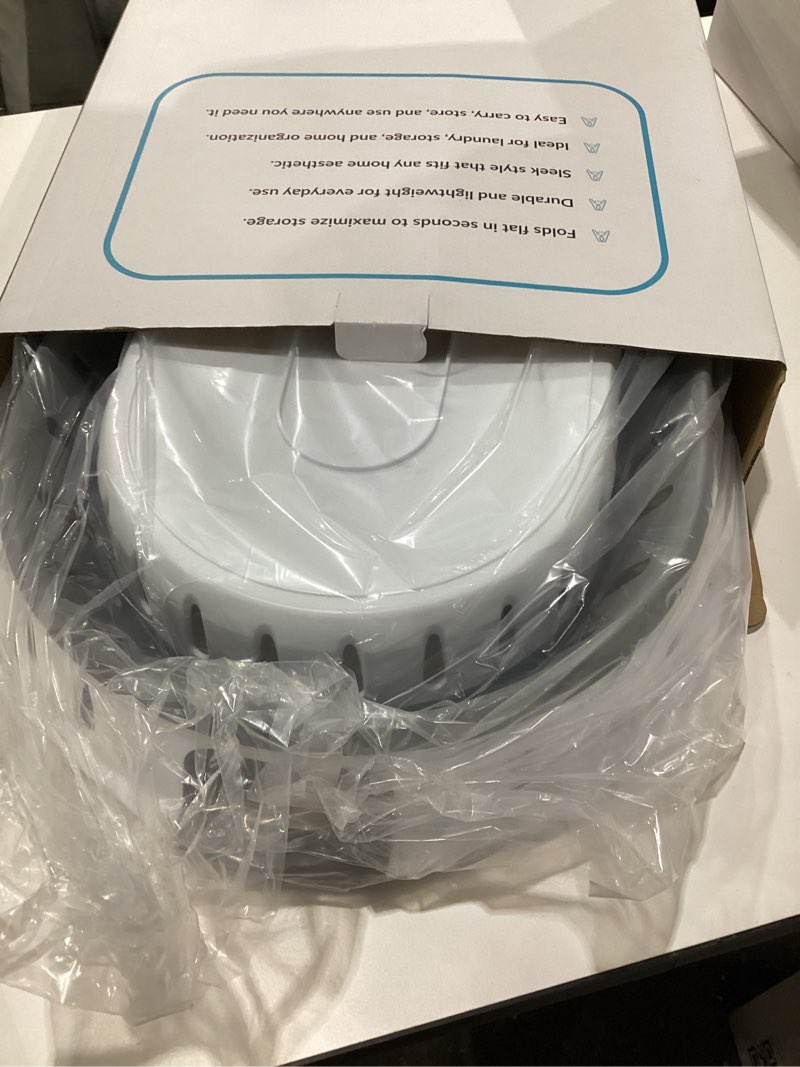 Condition photo showing New/Like New for ONYX Model – Large Collapsible Laundry Basket, Foldable Plastic Laundry Hamper with Handles, Space-Saving Waterproof Clothes Bin for Home, Bedroom, Bathroom or Laundry Room – 45L