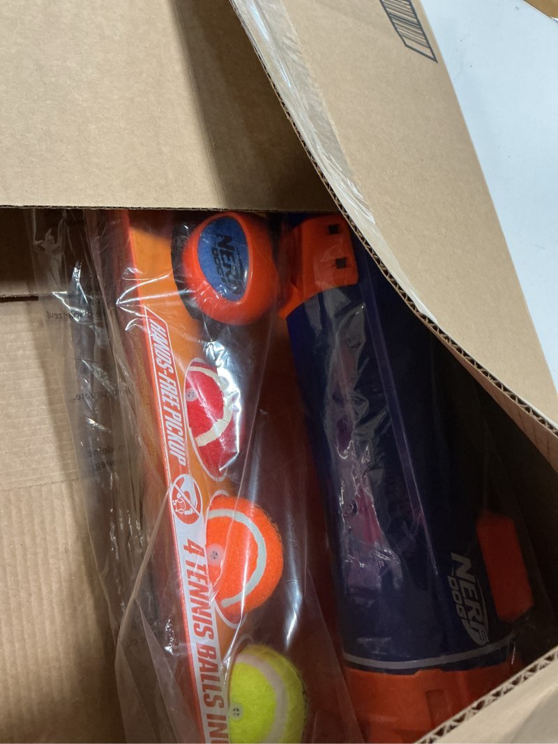 Condition photo showing New/Like New for Nerf Dog Tennis Ball Blaster Dog Toy 20 Inch Large Blaster with 4 Balls Dog