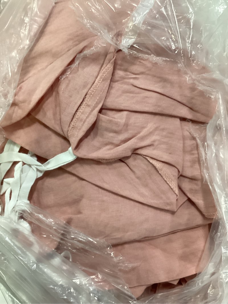 Condition photo showing Good Condition for european linen duvet cover set, full/queen, rose