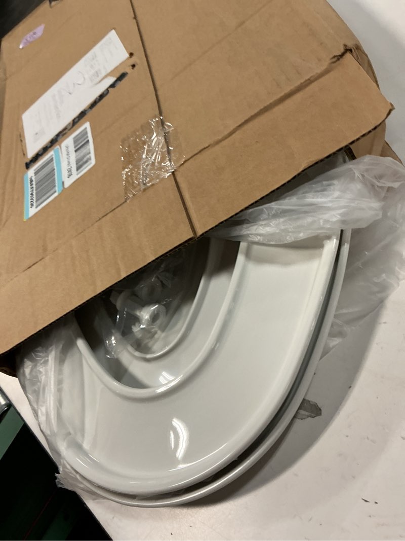 Condition photo showing Good Condition for little2big toilet seat with built-in toddler potty training seat, slow close, easy to install, made in usa, elongated, white