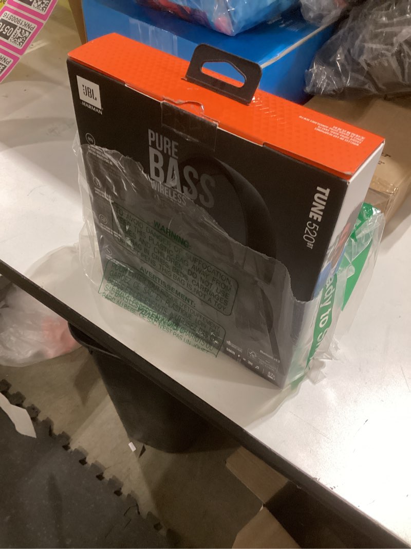 Condition photo showing New/Like New for JBL Tune 520BT - Wireless On-Ear Headphones, Up to 57H Battery Life and Speed Charge, Lightweight, Comfortable and Foldable Design, Hands-Free Calls with Voice Aware (Black). Not Tested
