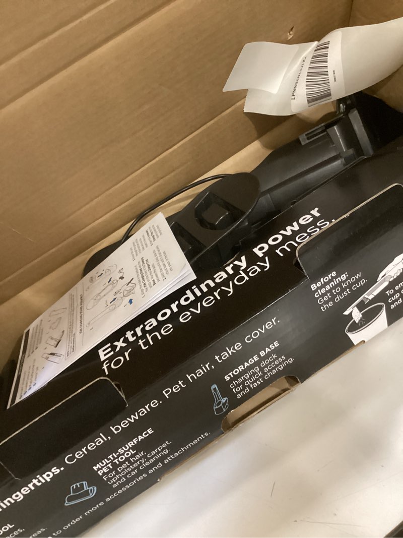 Condition photo showing As Is for shark wandvac cordless lightweight hand vacuum with powerful suction and charging dock wv201 3" cleaning path black