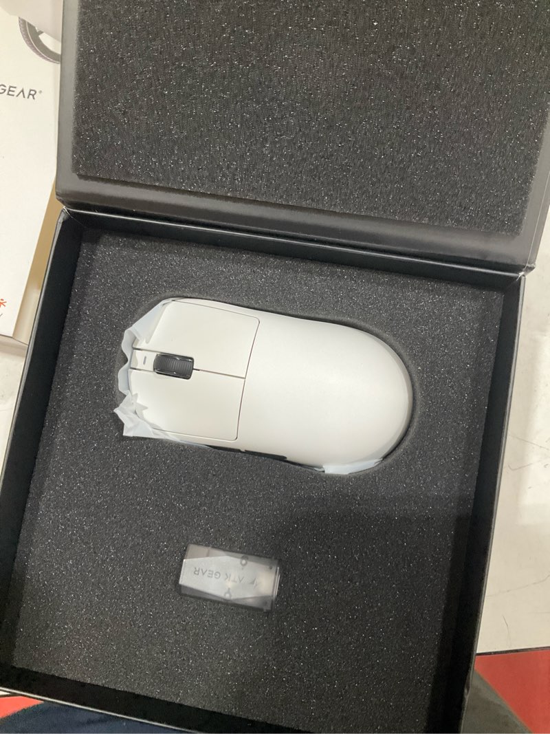 Condition photo showing Good Condition for atk dragonfly a9 air wireless gaming mouse, paw3950 ultra sensor, dpi up to 42,000, 47g lightweight, 8k polling, 300 hr battery life, 5 programmable buttons, dual-mode 2.4g/wired - white white a9 air