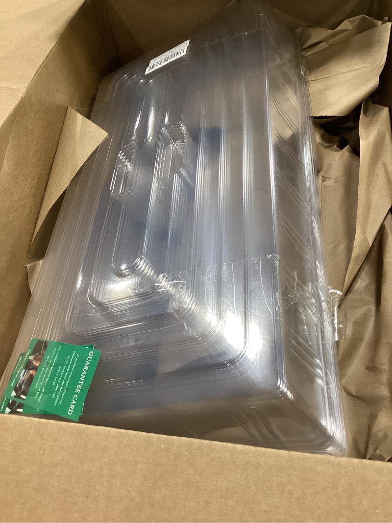 Condition photo showing Good Condition for rootrimmer 6 pcs humidity dome, plastic clear seed starter dome 1020 tray covers humidifying and insulating for greenhouse germination and garden growing (21.5\"×11.5\", 3.15\" height, 6-pack)  3.15 inch dome-6p