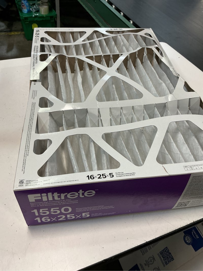 Condition photo showing Good Condition for 3m filtrete 16"x25"x5" deep pleat air filter - ndp01-5in-2