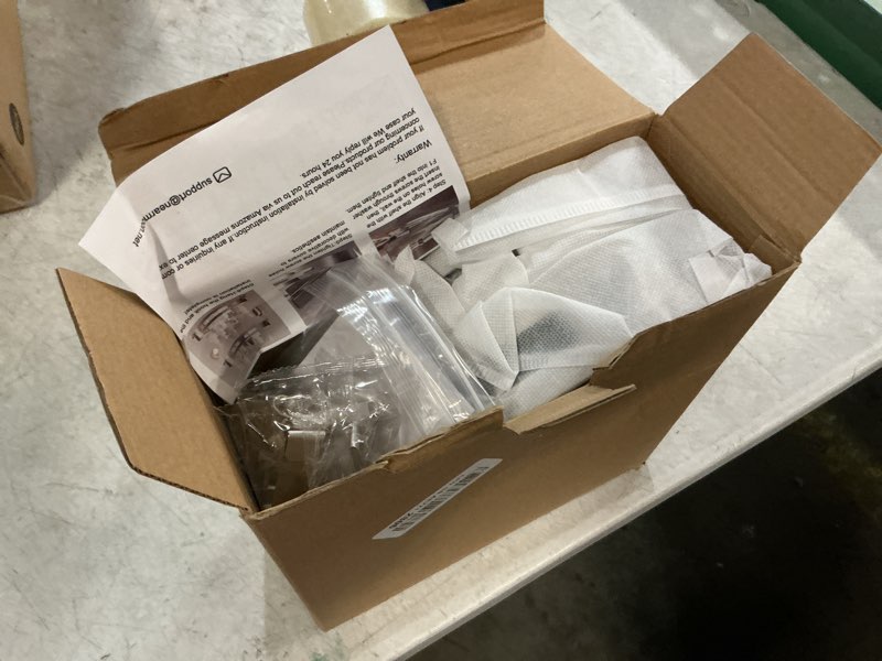 Condition photo showing New/Like New for nearmoon bathroom shower caddy 2 pack, 304 stainless steel shower organizer with 2 hooks, no drill (corner shelf, brushed nickel) brushed nickel corner shelf