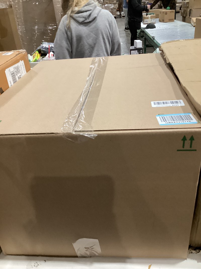 Condition photo showing New/Like New for 23.5" x 15.7" x 8" Stainless Steel Sifting Litter Box for Pine Pellets, XXL Large Pull-Out Cat Litter Box for Big Cats with High Sides, Metal Cat Litter Pan with Plastic Scoop &10 Urine Pads 8 Inch