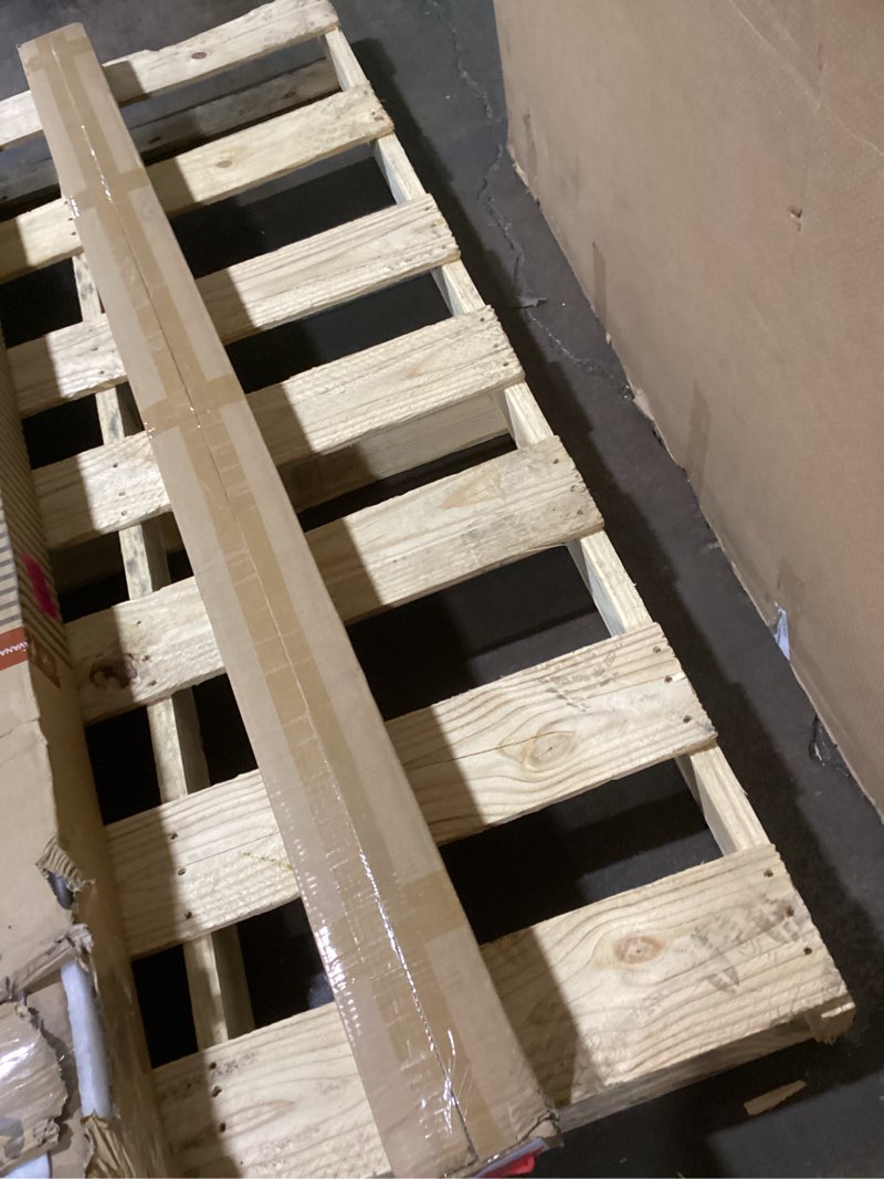 Condition photo showing Good Condition for Dawn Railing 12FT Black Rectangle Staircase Handrail Wall Mounted Stair Railing Indoor, ADA Compliance Stainless Steel Handrails for Indoor Stairs, Black Powder-Coated Finish for Stair Porch Steps