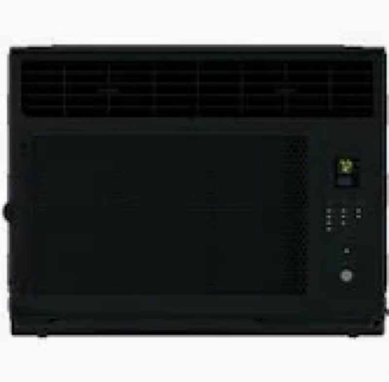GE Window Air Conditioner Unit, 6,000 BTU for Small Rooms up to 250 sq ft. with Adjustable Fan and Cooling Settings, Perfect for Bedroom or Living Room, Easy Install Kit Included, Black