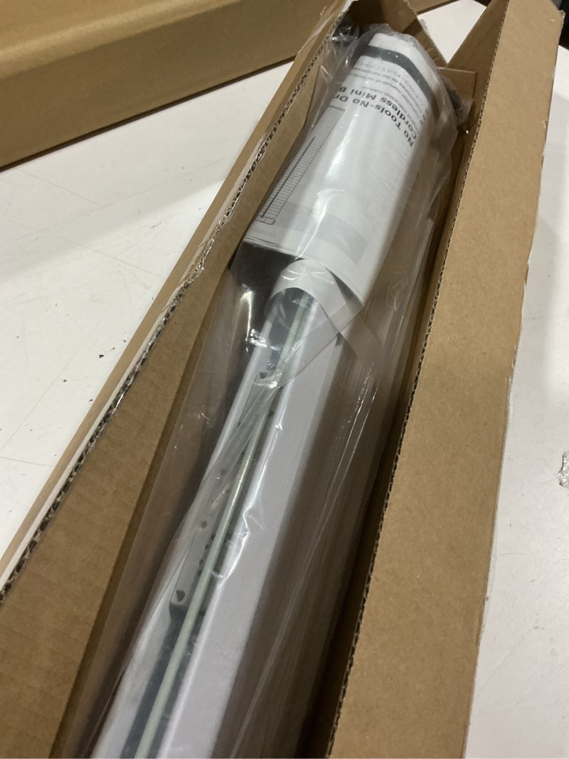 Condition photo showing Good Condition for lazblinds no tools no drill 1" vinyl mini blinds, cordless blinds for windows, light filtering horizontal window blinds & shades, 22 1/2" w x 48" h, white cordless-white 22 1/2" w x 48" h