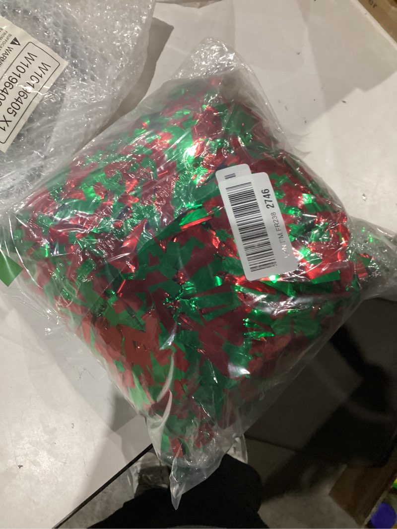 Condition photo showing New/Like New for 66 Ft Christmas Tinsel Garland Thick Tinsel Garland Xmas Tree Decorations Metallic Tinsel Twist Garland for Christmas, Birthday, Party Decor Indoor Outdoor Party Supplies (Green-Red)