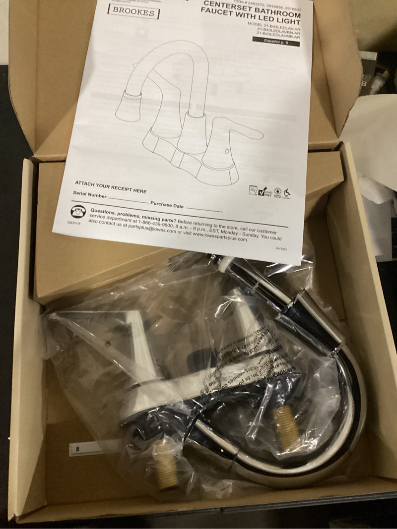 allen + roth Brookes Chrome 4-in centerset 2-handle WaterSense High-arc Residential Handle