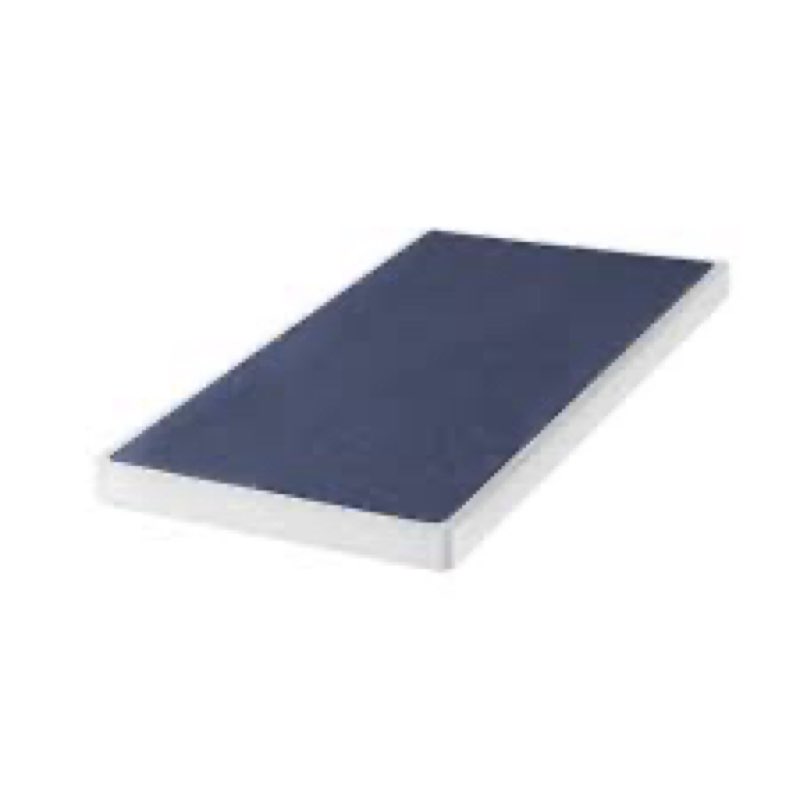 Best Price Mattress 4 Inch Metal Box Spring with Wood Slats, Full, Blue