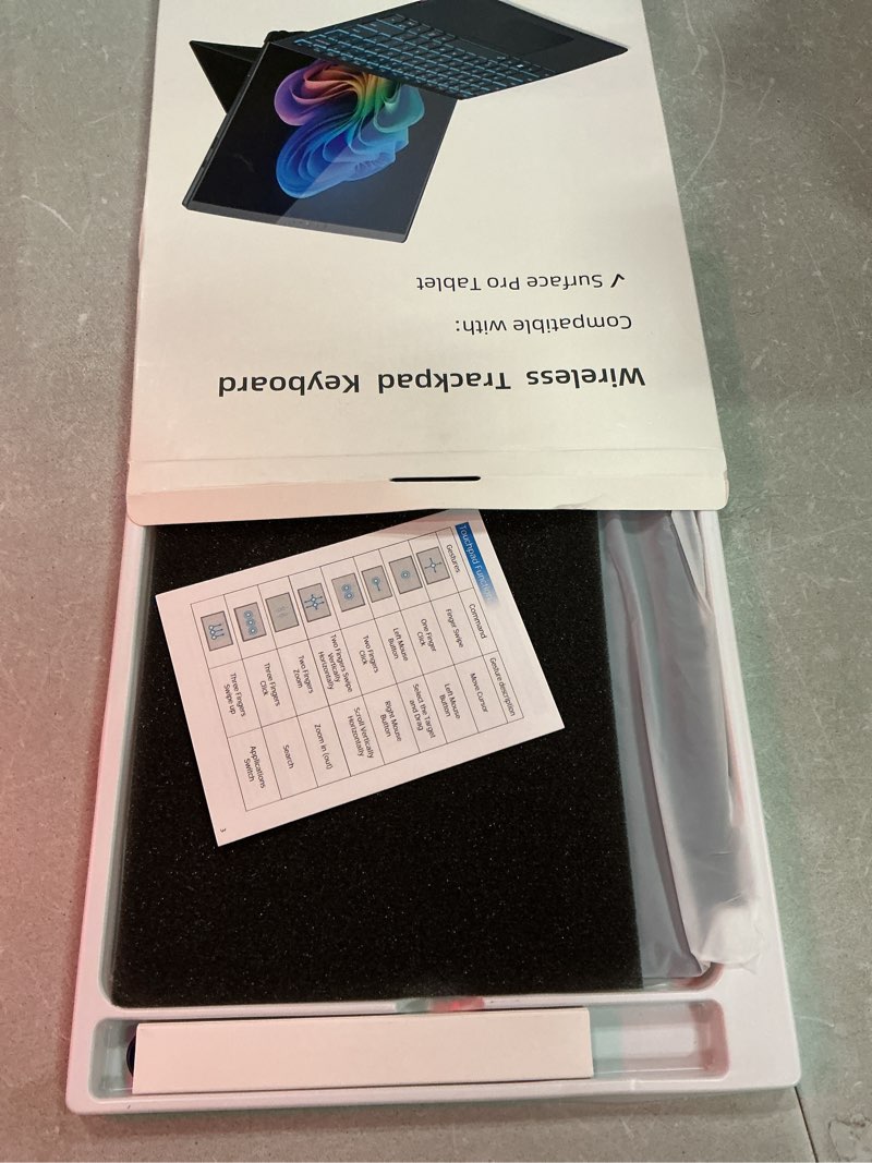 Condition photo showing Good Condition for surface pro bluetooth keyboard for microsoft surface pro 11/10/9/8/x 13", 7 color backlits wireless type cover with multi-touch trackpad & pen holder, magnetic usb-c rechargeable slim keyboard, black black 13 inch surface pro 8/9/x/10/11
