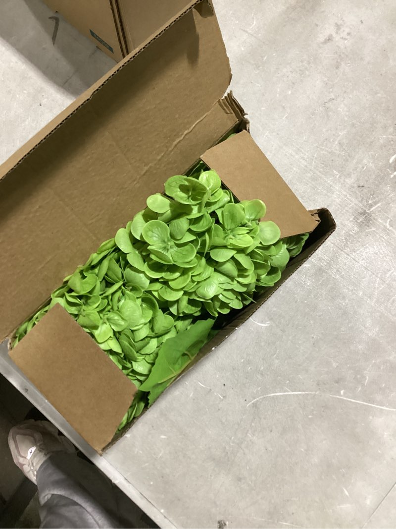Condition photo showing As Is for 4pcs realistic artificial hydrangea flowers for outdoor weddings, christmas, office, home decor 19.71 inches (green)