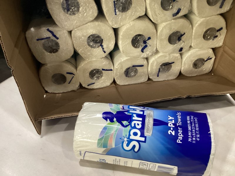 Condition photo showing New/Like New for Sparkle Ps Premium Perforated Paper Kitchen Towel Roll  2-ply  11 X 8.8  White  70 Sheets  30 Rolls/carton