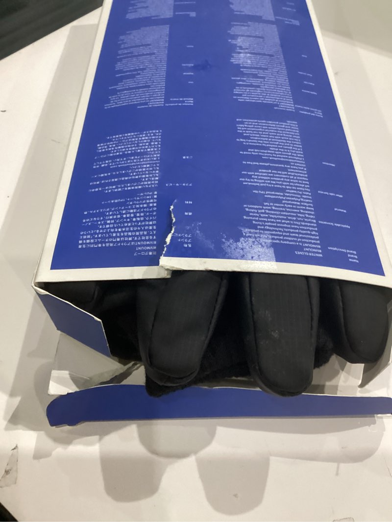 Condition photo showing Good Condition for rivmount Winter Gloves Women Men, Thermal Ski Gloves for Cold Weather with Warm, Waterproof, Touchscreen for Running, Skiing Peat Black Large