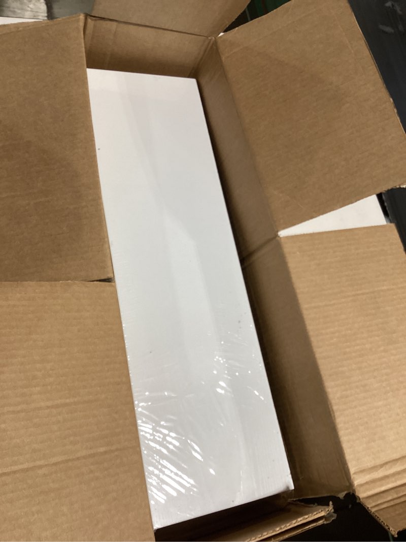 Condition photo showing Good Condition for bayka white floating shelves for wall, set of 3, 22.5 inches wall mounted rustic wood shelves for bathroom, bedroom, living room or kitchen, hanging shelf for books/storage/decor/display c. white - modern minimalist style 3 22.5inches